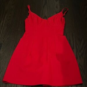 Princess Polly Red Spaghetti-Strap Mini Dress